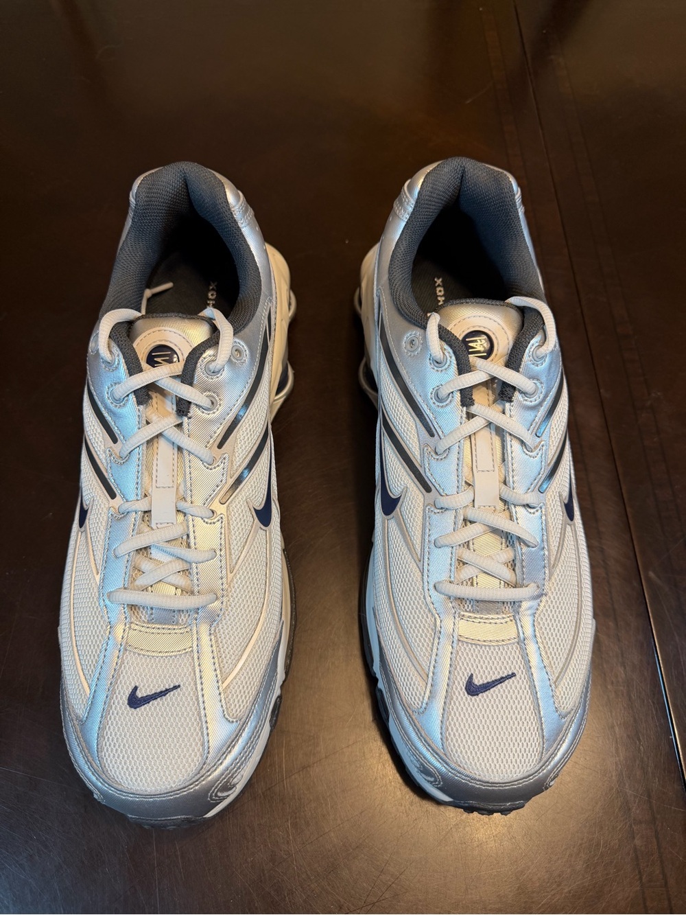 New Nike Shox Silver White Sneaker Shoes Size US 12 - Picture 6 of 13